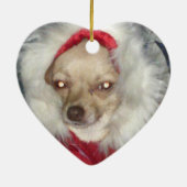 Kerstkanhuahua Heart Ornament (Achterkant)