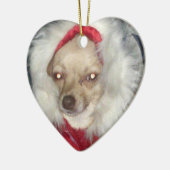 Kerstkanhuahua Heart Ornament (Links)
