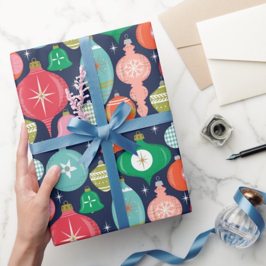 Kerstkanonenblauw Cadeaupapier (Geschenken)