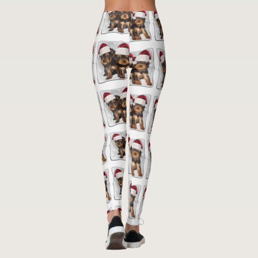 Kerstkansenborden mode leggings (Achterkant)