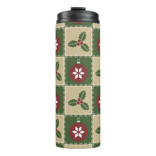 Kerstkantelen thermisch getumbler thermosbeker