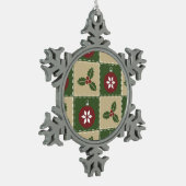 kerstkanteling Pewter Ornament (Links)