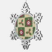 kerstkanteling Pewter Ornament (Rechts)