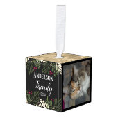 Kerstkantoor Fotofamilie Decoratie (Voorkant hoekig)