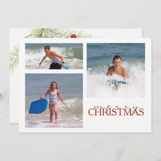 Kerstkantoor MULTI Double Sided Photo Card Feestdagenkaart (Voorkant / Achterkant)