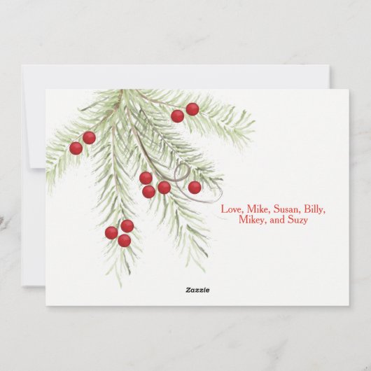 Kerstkantoor MULTI Double Sided Photo Card Feestdagenkaart (Achterkant)