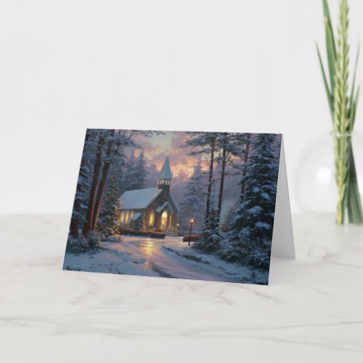 Kerstkapel Feestdagen Kaart (Voorkant)