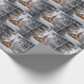Kerstkapel in sneeuw cadeaupapier (Hoek)
