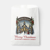 Kerstkapel Prettig Kerstfeest Bedankzakje (Voorkant)
