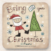 kerstkar bier onderzetter (Voorkant)