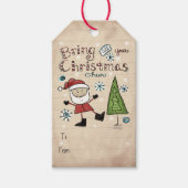 kerstkar cadeaulabel (Voorkant)