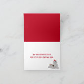 kerstkar feestdagen kaart (Binnen)