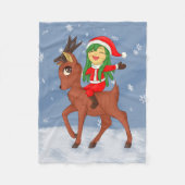 kerstkar fleece deken (Voorkant)