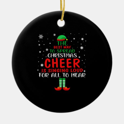 kerstkar keramisch ornament (Voorkant)