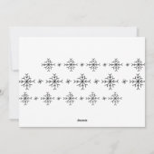 kerstkar | Moderne sneeuwvlokken Foto Feestdagenkaart (Achterkant)