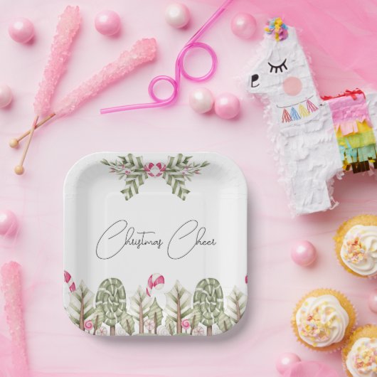 kerstkar papieren bordje (Feest)