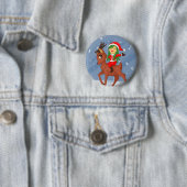 kerstkar ronde button 5,7 cm (In situ)