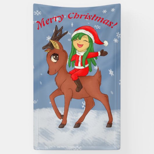 kerstkar spandoek (Verticaal)