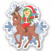 kerstkar sticker (Voorkant)