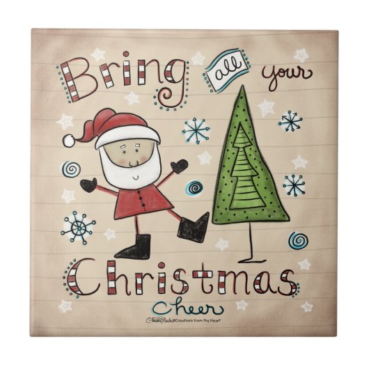 kerstkar tegeltje (Voorkant)
