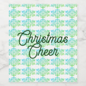 kerstkar wijn etiket (Enkel label)