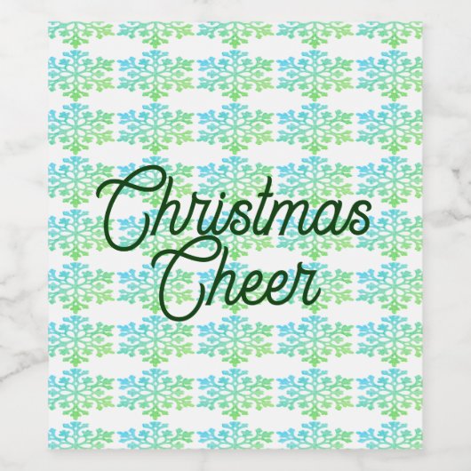 kerstkar wijn etiket (Enkel label)