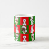 Kerstkarakters herhalen patroon koffiemok (Center)
