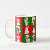 Kerstkarakters herhalen patroon koffiemok (Links)