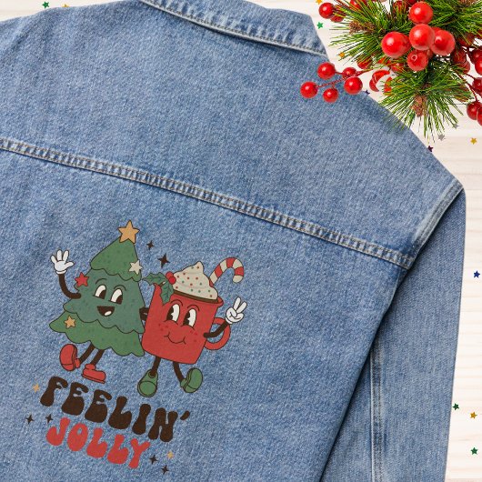 Kerstkarakters met een retro feel denim jacket