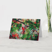 Kerstkardinaal Bird Faith Kaart John 3:16 (Voorkant)