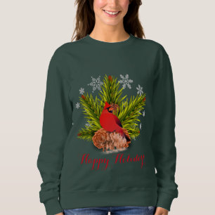 Kerstkardinaal Bird Holiday T-Shirt