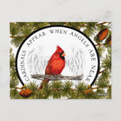 Kerstkardinaal Briefkaart met aangepast bericht (Achterkant)