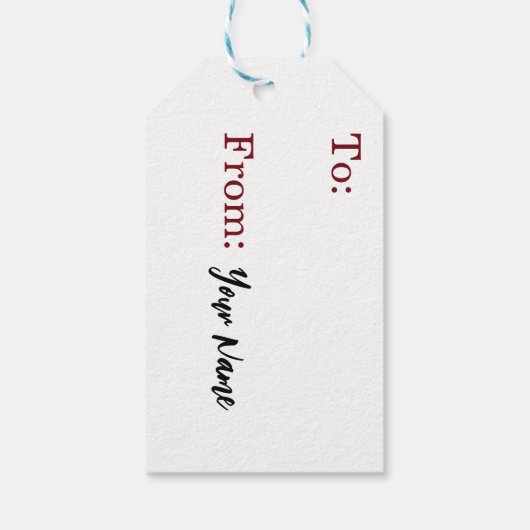 kerstkardinaal cadeaulabel (Achterkant)