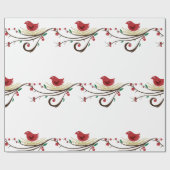 kerstkardinaal cadeaupapier (Vlak)