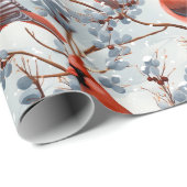 kerstkardinaal cadeaupapier (Rol Hoek)