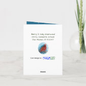 Kerstkardinaal denken van je feestdagen kaart (Achterkant)