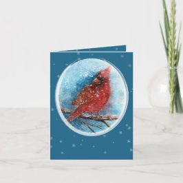 Kerstkardinaal denken van je feestdagen kaart