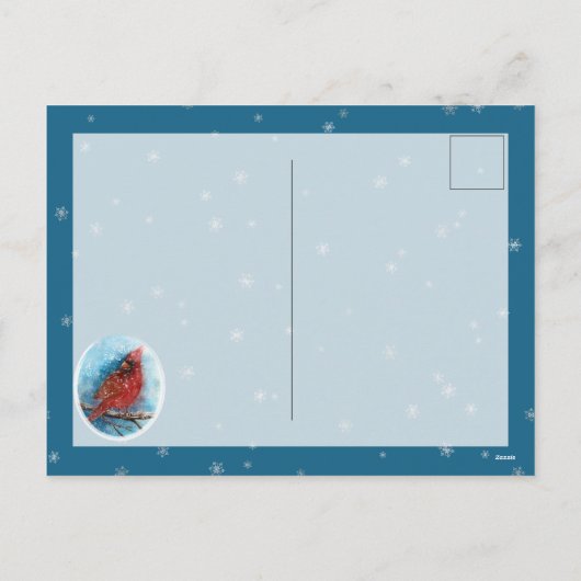 Kerstkardinaal denken van jullie feestdag feestdagenkaart (Achterkant)