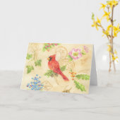 Kerstkardinaal Elke keer dat er een lege notitieka Kaart (Gele Bloem)