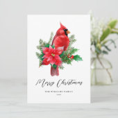 Kerstkardinaal gevel niet-fotofeestdag Kaart (Staand voorkant)