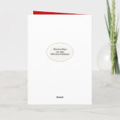 Kerstkardinaal in boom feestdagen kaart (Achterkant)