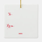 kerstkardinaal in het Ornament van de sneeuwballas (Achterkant)