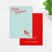 kerstkardinaal juwelenscherm visitekaartje (Bureau)