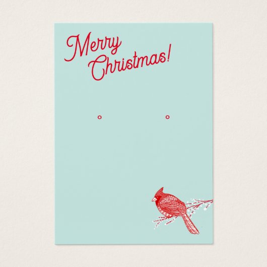 kerstkardinaal juwelenscherm visitekaartje (Voorkant)