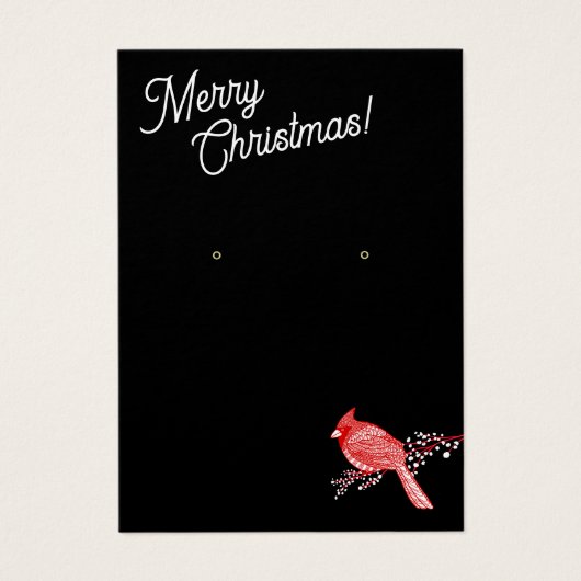 kerstkardinaal juwelenscherm visitekaartje (Voorkant)