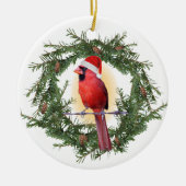 kerstkardinaal keramisch ornament (Voorkant)