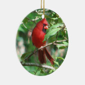 kerstkardinaal keramisch ornament (Rechts)