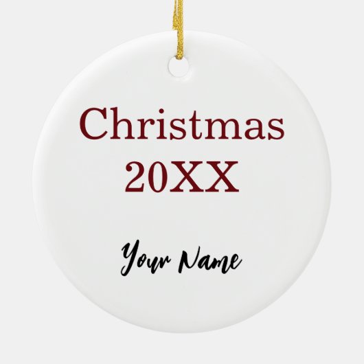 kerstkardinaal keramisch ornament (Achterkant)