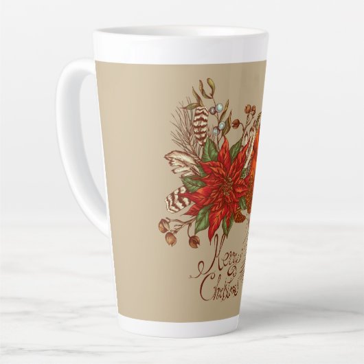 kerstkardinaal latte mok (Linkerhoek)