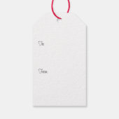 kerstkardinaal met Greenery Cadeaulabel (Achterkant)